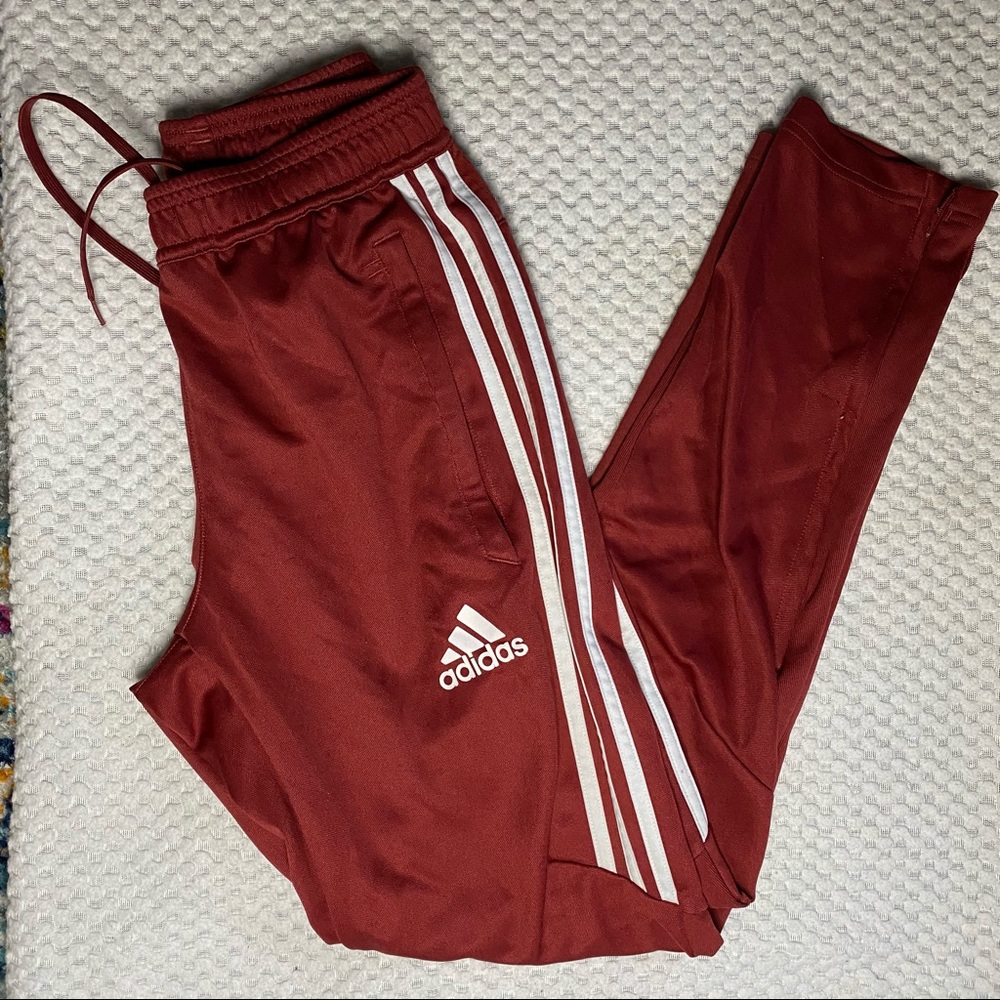 red adidas pants